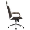 Chaise de bureau avec appuie-tête Blanc Similicuir et bois 