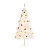 Arbre de Noël artificiel pré-éclairé avec boules blanc 180 cm 