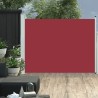 Auvent latéral rétractable de patio 140x500 cm Rouge 