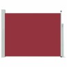 Auvent latéral rétractable de patio 140x500 cm Rouge 