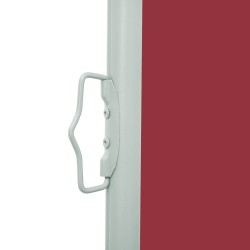 Auvent latéral rétractable de patio 140x500 cm Rouge 