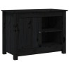 Meuble TV Noir 70x36,5x52 cm Bois de pin massif 