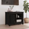 Meuble TV Noir 70x36,5x52 cm Bois de pin massif 