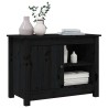 Meuble TV Noir 70x36,5x52 cm Bois de pin massif 