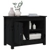 Meuble TV Noir 70x36,5x52 cm Bois de pin massif 