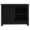 Meuble TV Noir 70x36,5x52 cm Bois de pin massif 