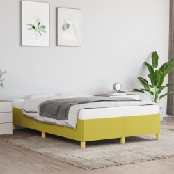 Cadre de lit sans matelas vert 120x200 cm tissu 