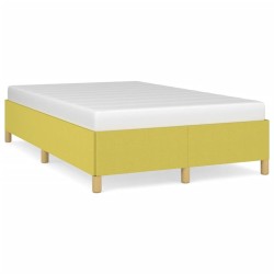 Cadre de lit sans matelas vert 120x200 cm tissu 