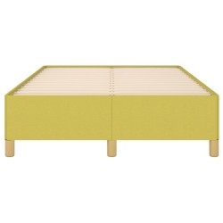 Cadre de lit sans matelas vert 120x200 cm tissu 