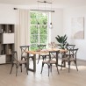 Pieds de table à manger en forme de U, 2 pièces, acier naturel, 70 x (72-73) cm 