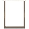 Pieds de table à manger en forme de U, 2 pièces, acier naturel, 70 x (72-73) cm 