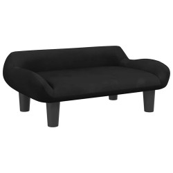 Lit pour chien noir 70x40x24 cm velours 