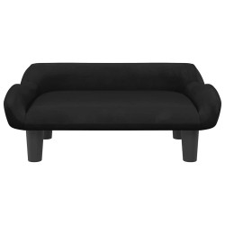 Lit pour chien noir 70x40x24 cm velours 