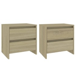 Tables de chevet 2 pcs chêne sonoma bois d'ingénierie 