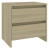 Tables de chevet 2 pcs chêne sonoma bois d'ingénierie 