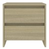 Tables de chevet 2 pcs chêne sonoma bois d'ingénierie 