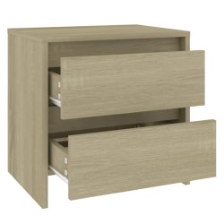 Tables de chevet 2 pcs chêne sonoma bois d'ingénierie 