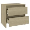 Tables de chevet 2 pcs chêne sonoma bois d'ingénierie 