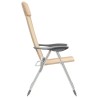 Chaises de camping pliables lot de 4 Crème Aluminium 