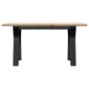 Table basse cadre en Y 80x50x40 cm bois de pin massif et acier 