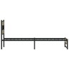 Cadre de lit en métal sans matelas chêne sonoma 100x190 cm 