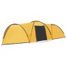 Tente igloo de camping 650x240x190 cm 8 personnes Jaune 