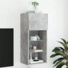 Meuble TV avec lumières LED gris béton 40,5x30x90 cm 