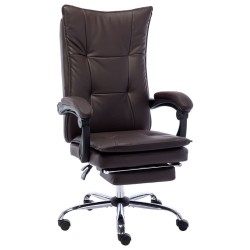 Chaise de bureau Marron Similicuir 