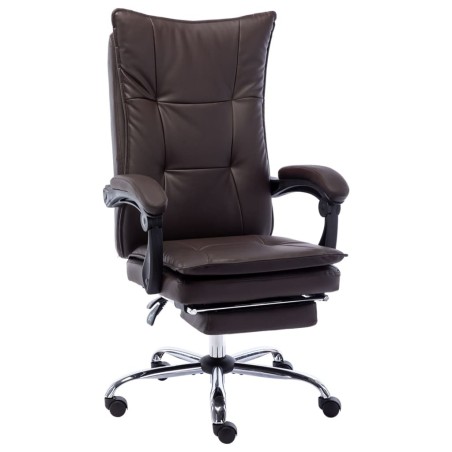 Chaise de bureau Marron Similicuir 