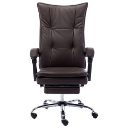 Chaise de bureau Marron Similicuir 