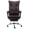 Chaise de bureau Marron Similicuir 