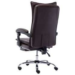 Chaise de bureau Marron Similicuir 