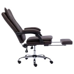 Chaise de bureau Marron Similicuir 