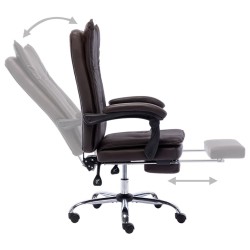 Chaise de bureau Marron Similicuir 