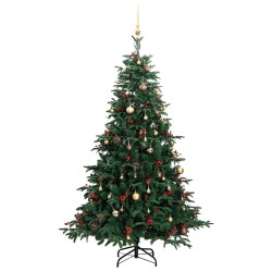 Sapin de Noël artificiel articulé 300 LED et boules 180 cm 