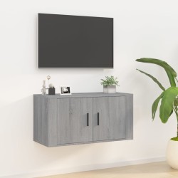 Meuble TV mural Sonoma gris 80x34,5x40 cm 