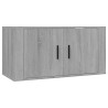 Meuble TV mural Sonoma gris 80x34,5x40 cm 