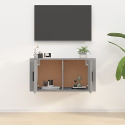 Meuble TV mural Sonoma gris 80x34,5x40 cm 