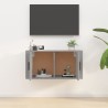 Meuble TV mural Sonoma gris 80x34,5x40 cm 