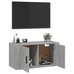 Meuble TV mural Sonoma gris 80x34,5x40 cm 