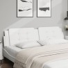 Coussin de tête de lit blanc 200 cm similicuir 