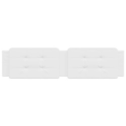 Coussin de tête de lit blanc 200 cm similicuir 