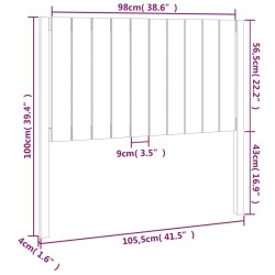 Tête de lit 105,5x4x100 cm Bois massif de pin 