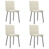 Chaises à manger lot de 4 Crème Velours 