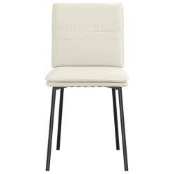 Chaises à manger lot de 4 Crème Velours 