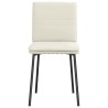 Chaises à manger lot de 4 Crème Velours 