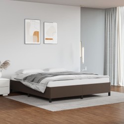 Cadre de lit sans matelas marron 180x200 cm similicuir 