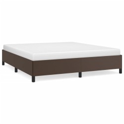 Cadre de lit sans matelas marron 180x200 cm similicuir 
