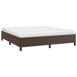 Cadre de lit sans matelas marron 180x200 cm similicuir 