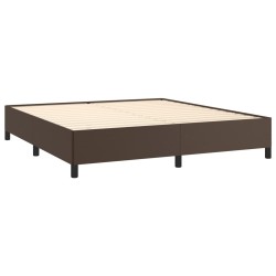 Cadre de lit sans matelas marron 180x200 cm similicuir 